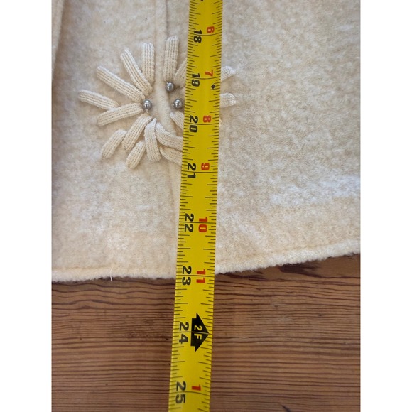 Coldwater‎ Creek Wool Flower Embellished Blazer Jacket Cream Size S Wedding - Picture 6 of 6